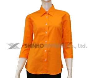 SHN-127ㅣ칠부소매 오렌지 스판 남방 셔츠