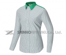 SHN-914 초록 스트라이프 남방 셔츠